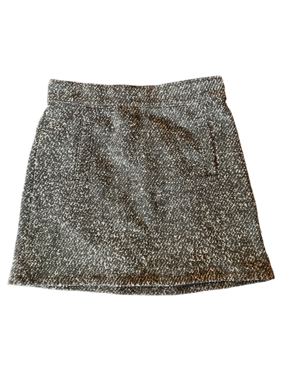 LOFT Black and White Tweed Mini Skirt